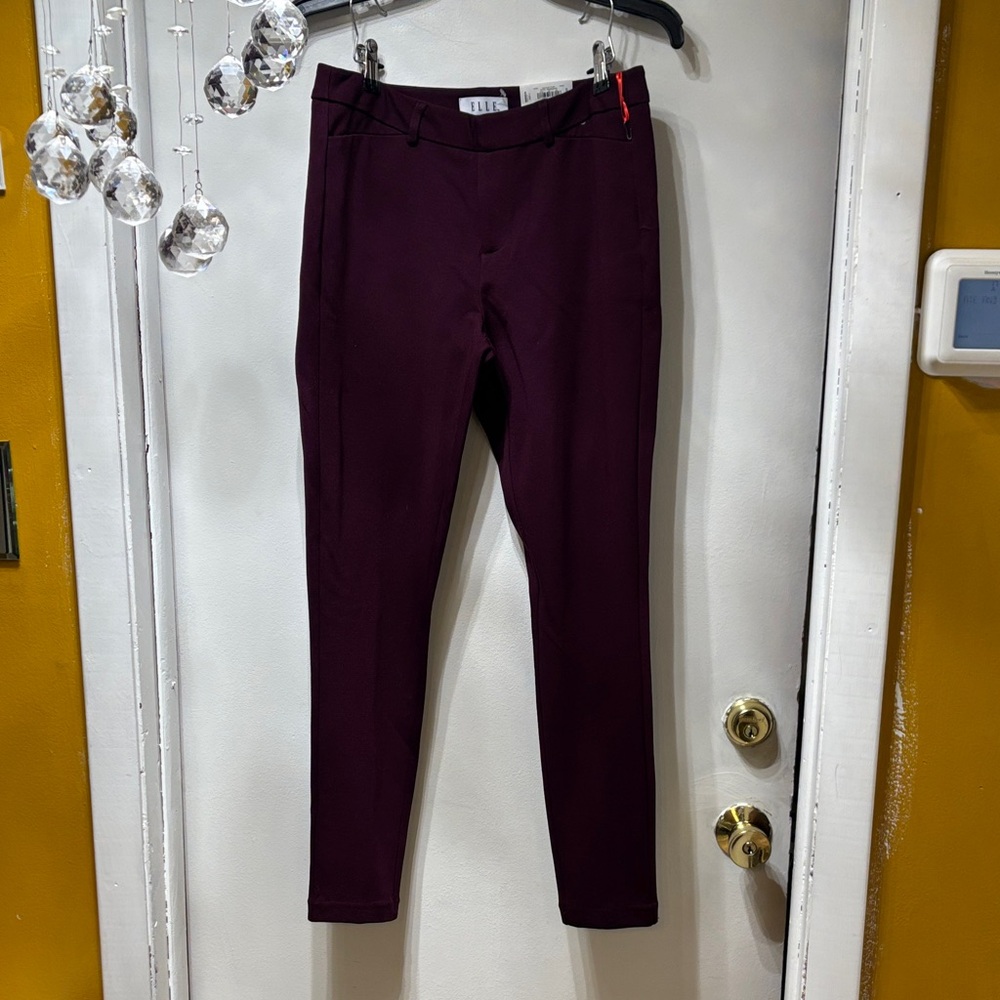 ELLE Men's Slim Chinos in Deep Burgundy